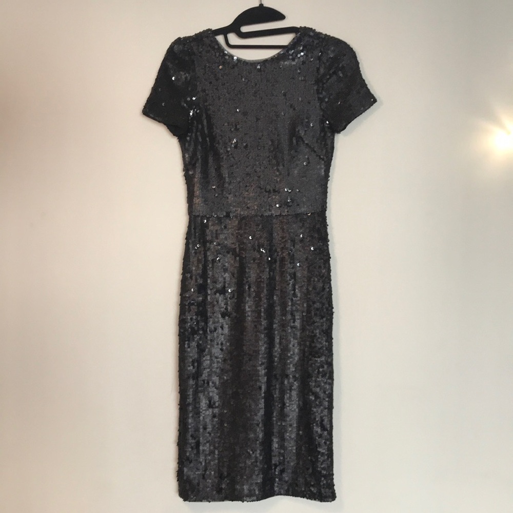 Black sequin BCBGMaxAzria Low back dress size XS